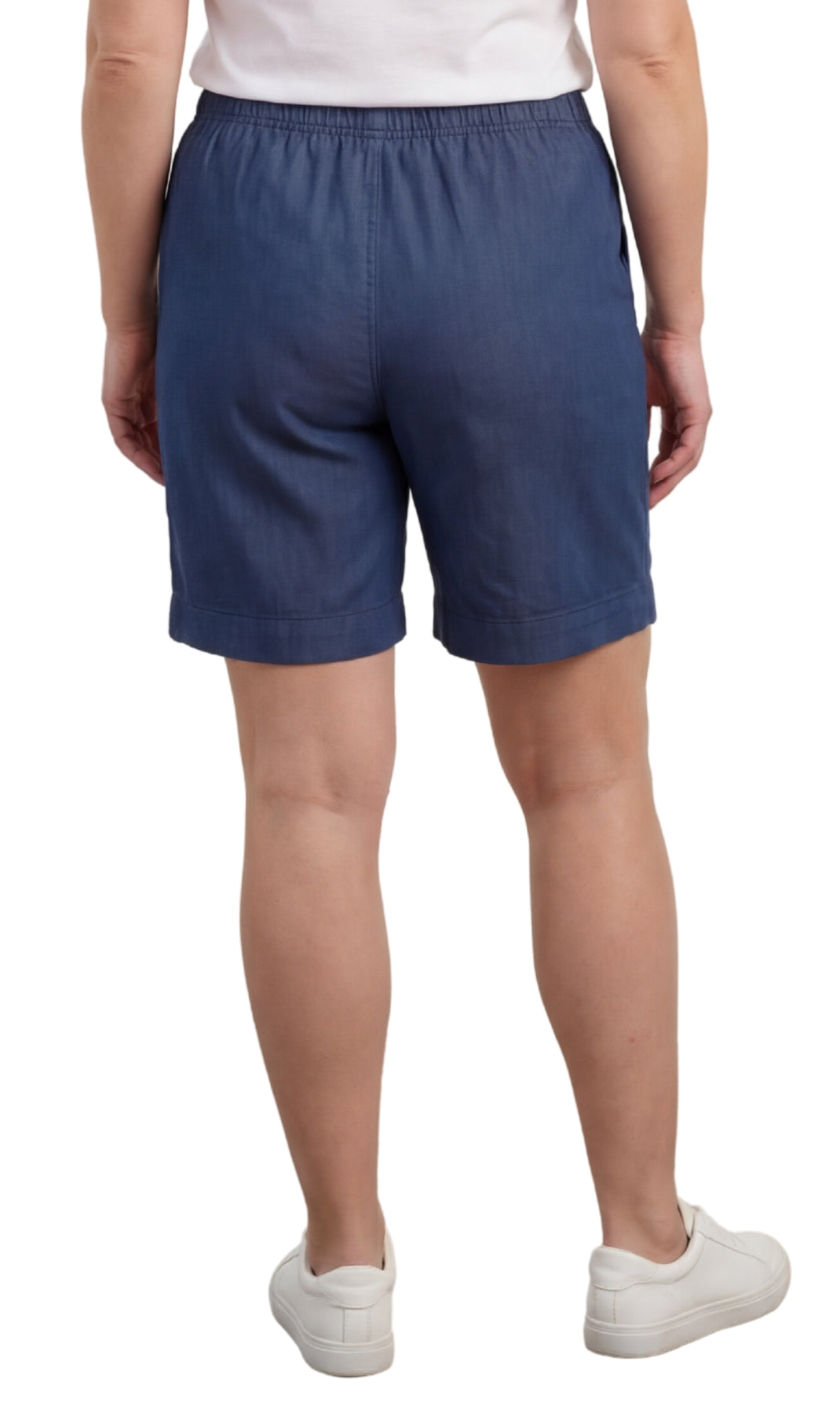 Women's Pull-On Denim and Twill Shorts — Stretch Waist No Zipper